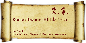 Kesselbauer Hilária névjegykártya